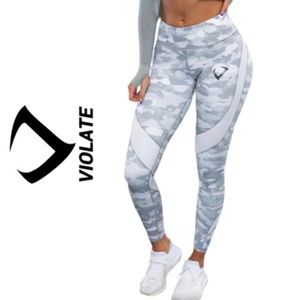 Violate The Dress Code white camo leggings